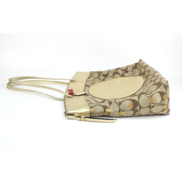 Coach Laura Signature Khaki Secret Admirer Tote F18870 - Picture 4 of 16